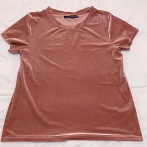 Abercrombie and Fitch pink velour T-shirt